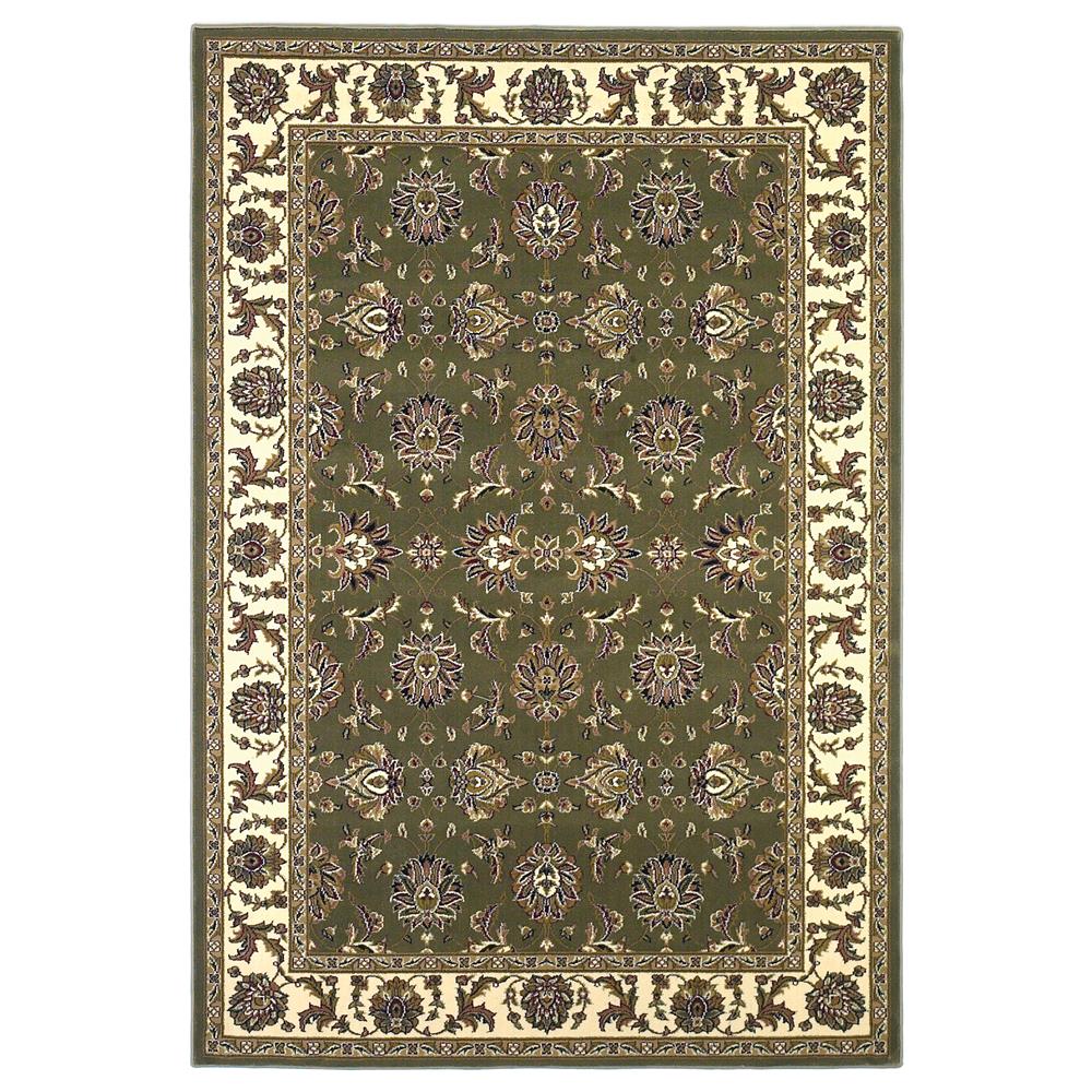 KAS 7314 Cambridge 7 Ft. 7 In. Octagon Rug in Green/Ivory